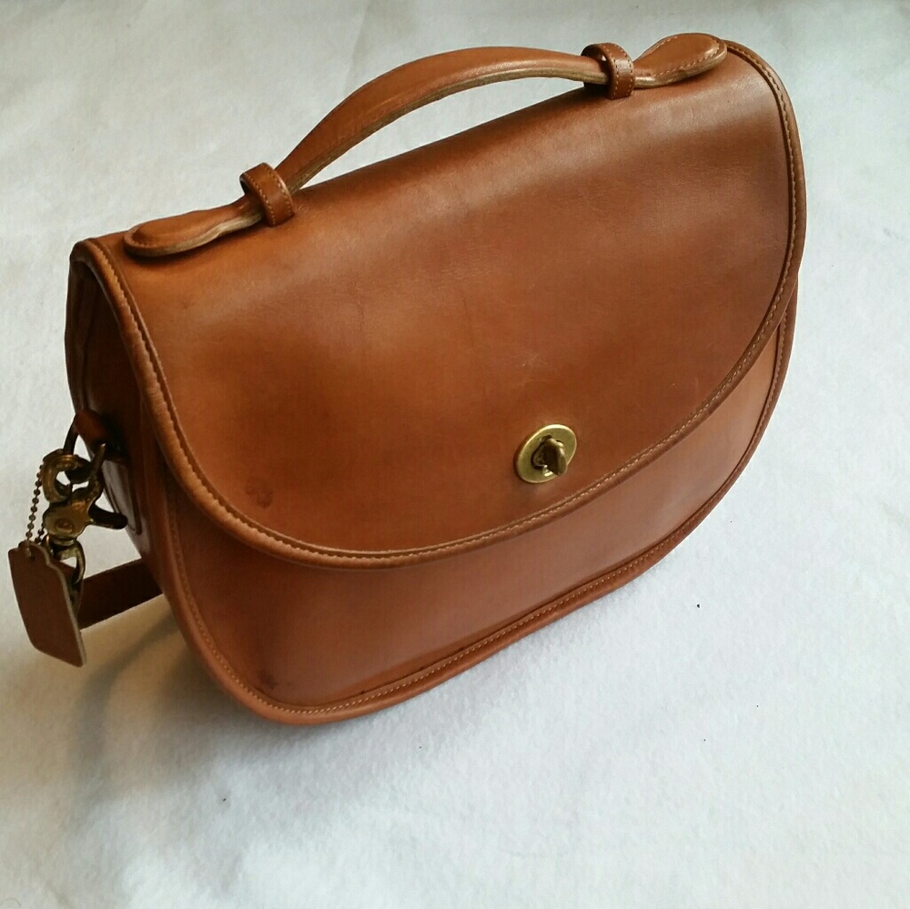 💲SOLD💲Vintage Coach British Tan Plaza Bag 9865