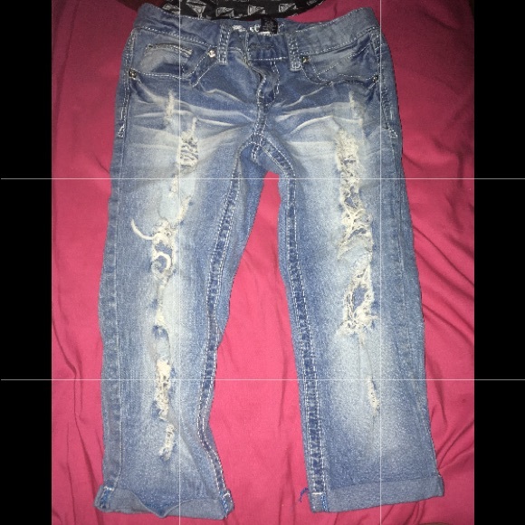 Distressed Capri Pants - Picture 1 of 1