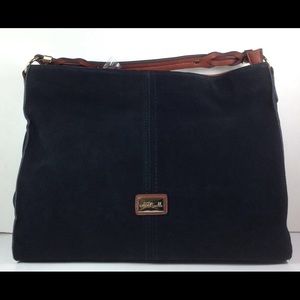 Biltmore Suede Black Hobo NWT