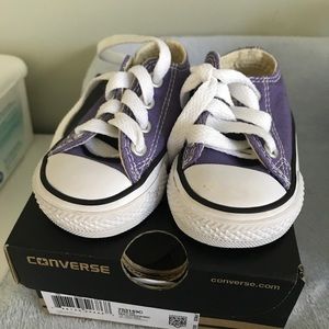 Purple Converse size 2 shoes