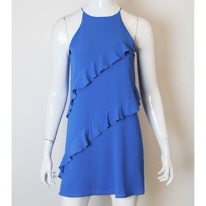 Blue dress with ruffles