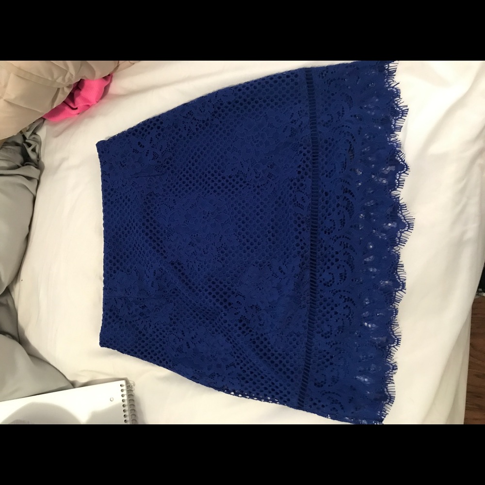 blue skirt