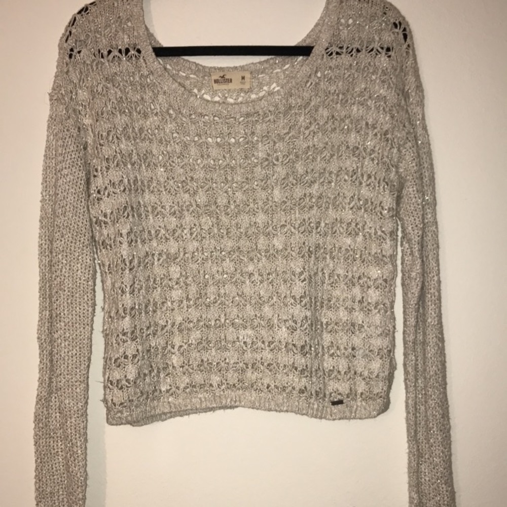 Sparkly Cropped Hollister Sweater
