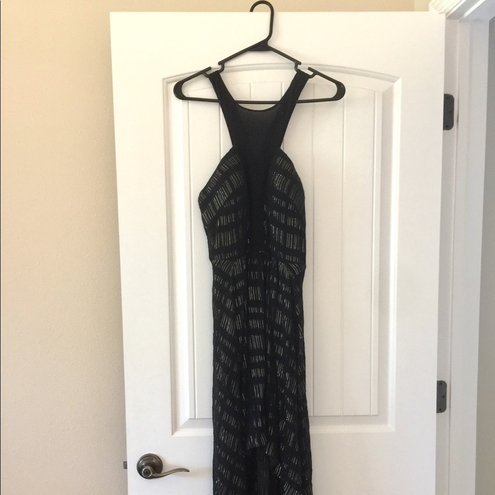 BEBE high low black dress
