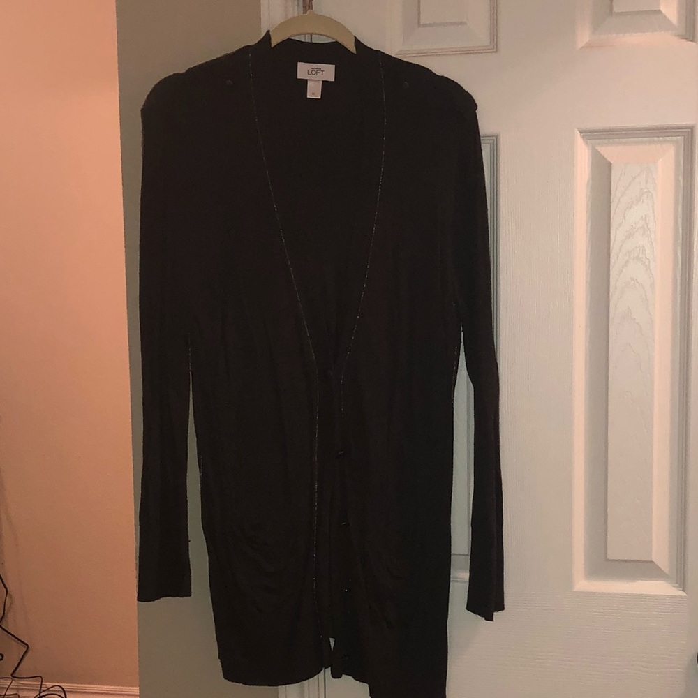 LOFT dark gray cardigan