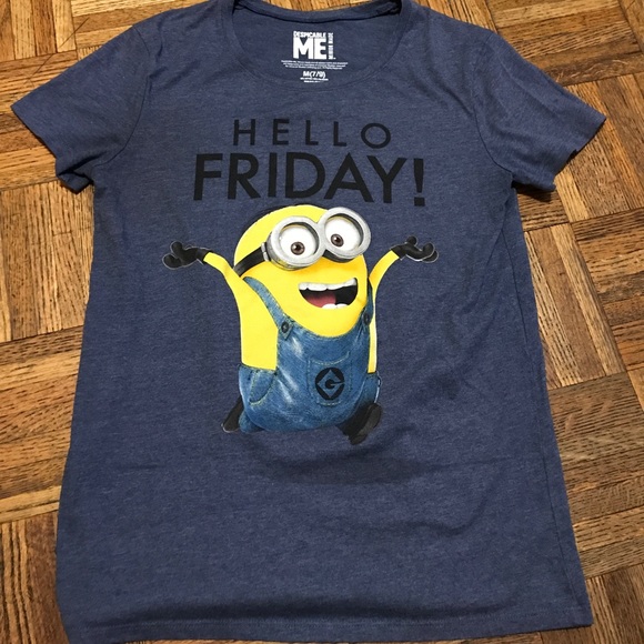 Despicable Me Minion Hello Friday Tee Size M 7/9 - Picture 1 of 4