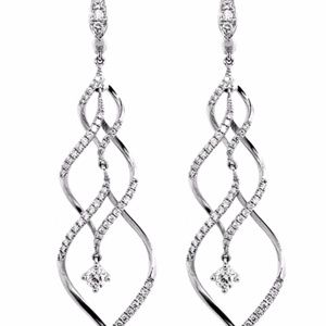 Diamond Earrings 18k white gold GORGEOUS!!!!!