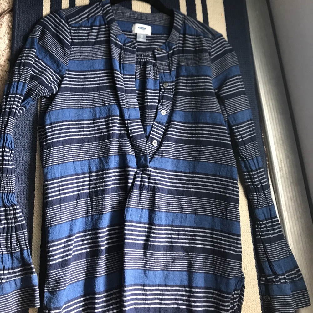 Once worn OLD NAVY Blue striped Tunic