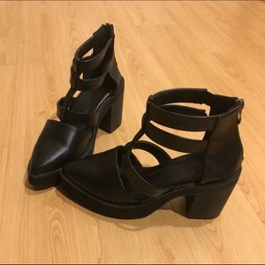 ‼️SOLD‼️ Black Wednesday Addams Platform Sandal