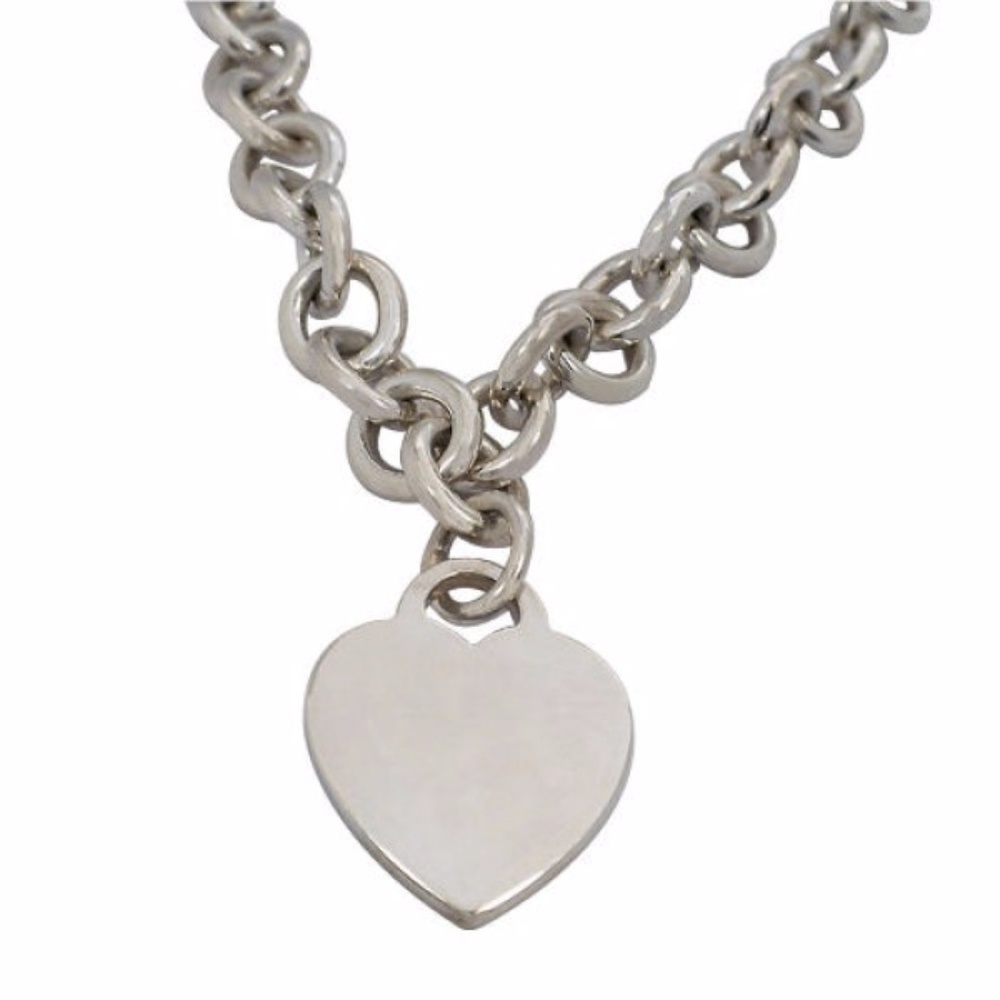 Tiffany & Co. Sterling Heart Tag Necklace 16in