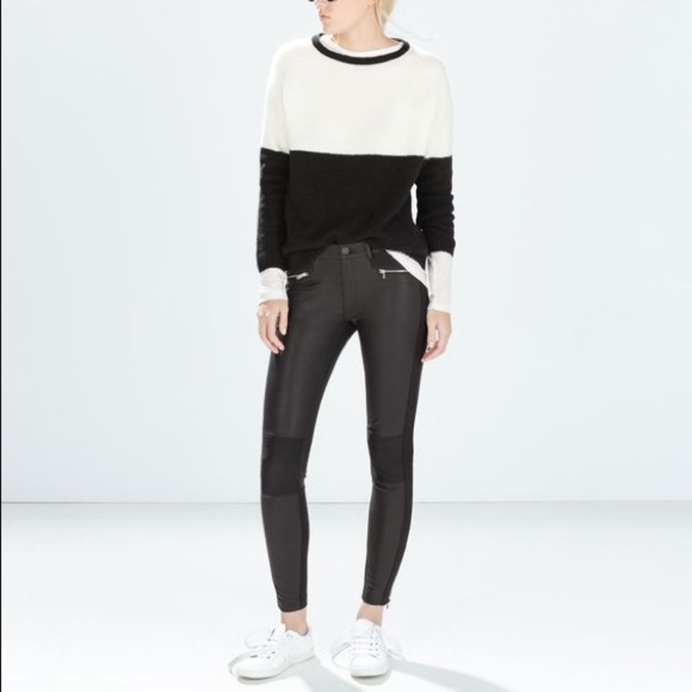 Zara faux leather trouser pants