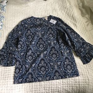 J. Crew Factory ruffle sleeve top