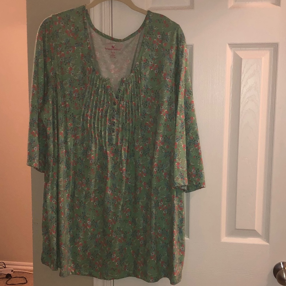 Woman Within Floral Top