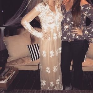 Forever 21 maxi embroidered dress