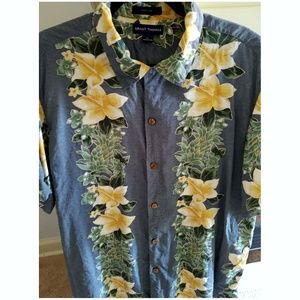 🌺 GRANT THOMAS Pure Silk Hawaiian Floral Shirt 🌺