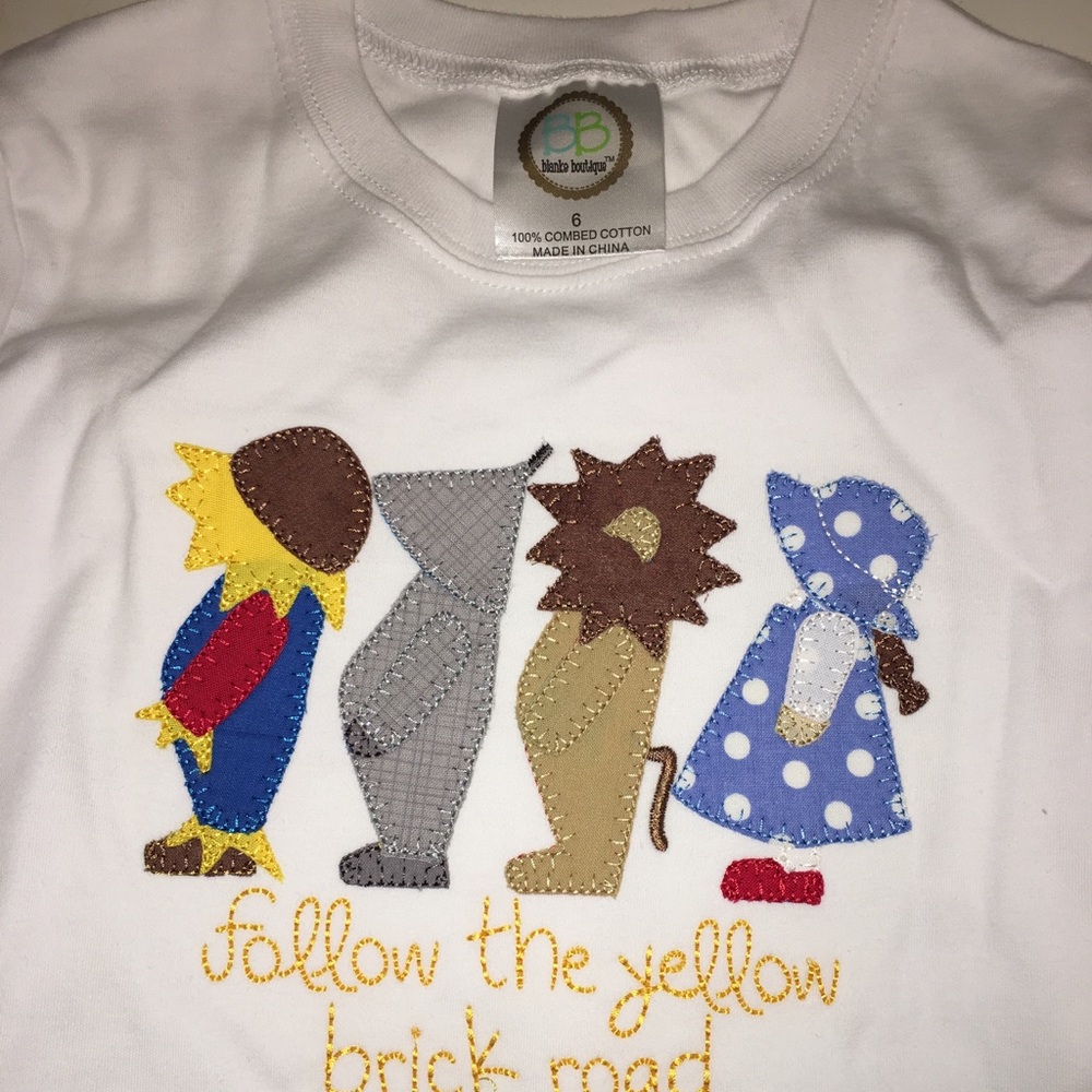 Embroidered wizard of oz shirt