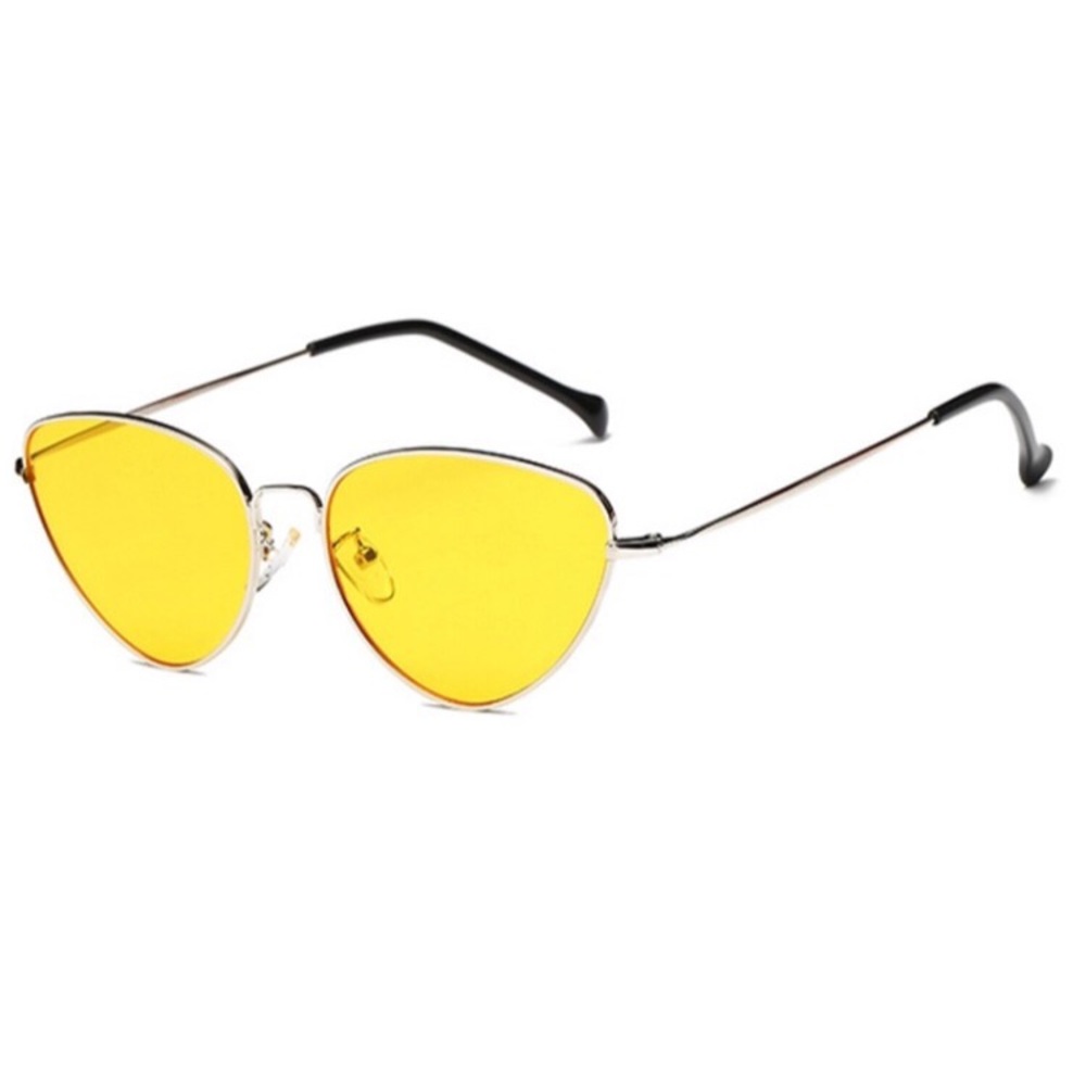 Yellow cat eye sunglasses