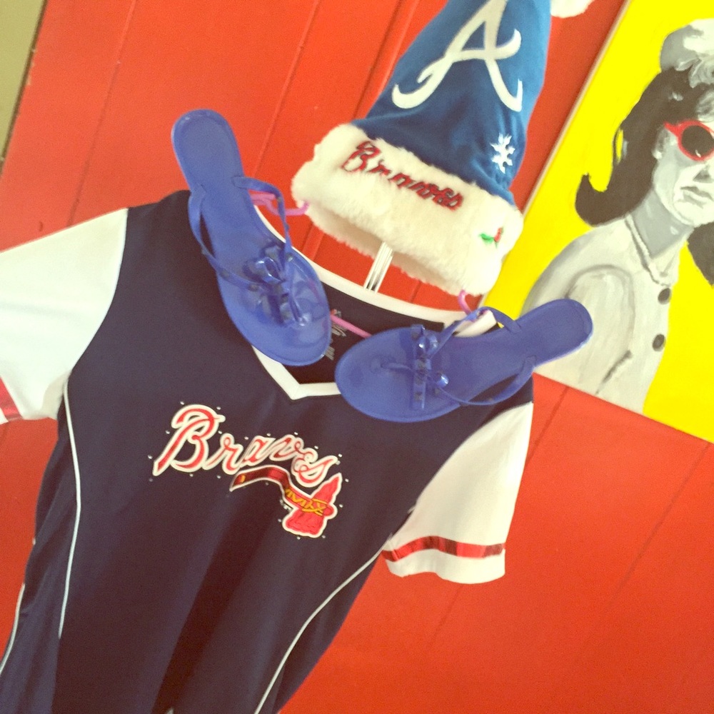 XL official Atlanta Braves jersey! Majestic CLEAN!