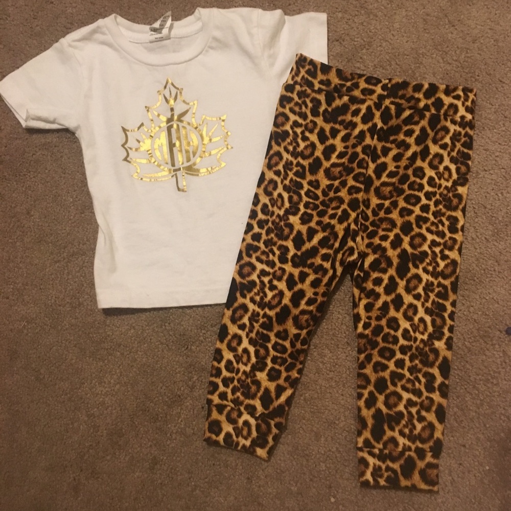 Handmade leopard print leggings
