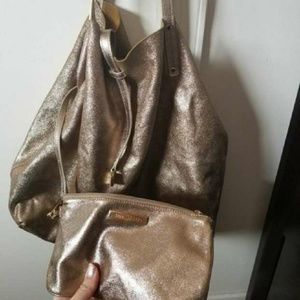 Tiffany & Co. Metallic Gold Reversible Tote