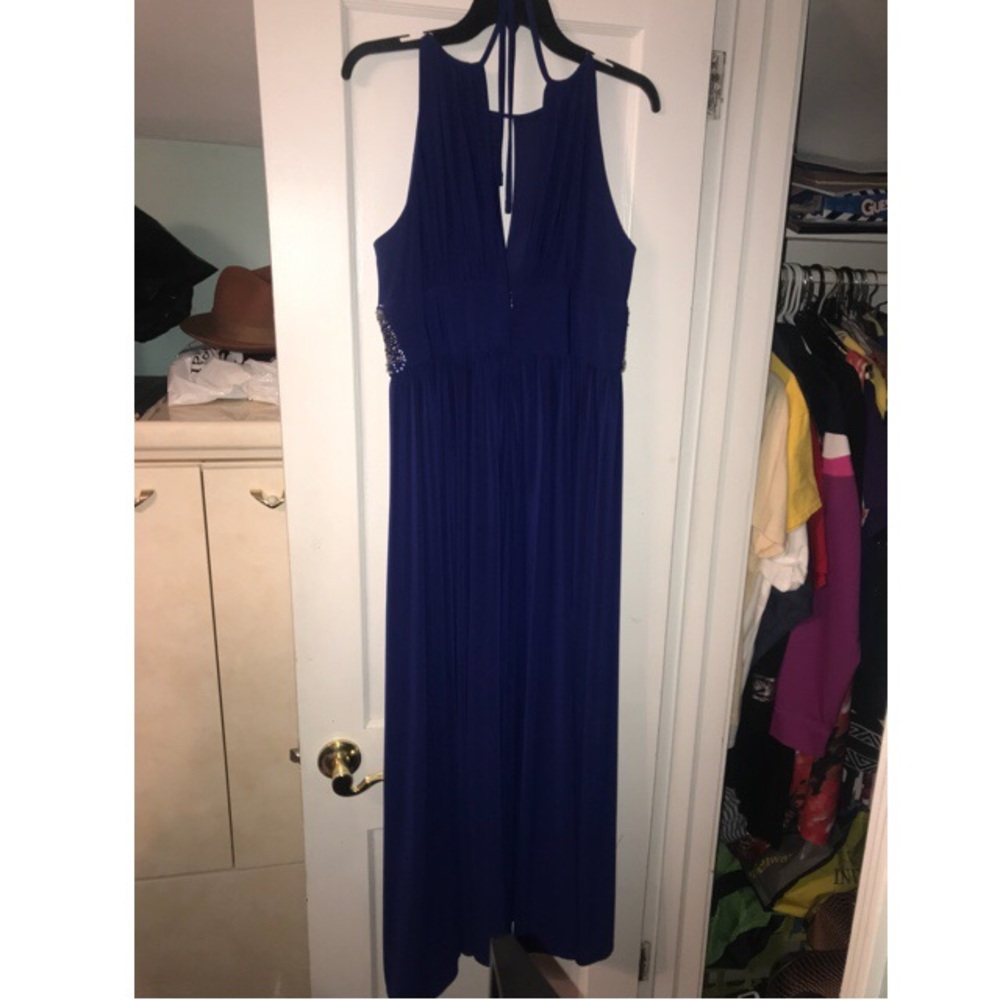 Royal blue gown