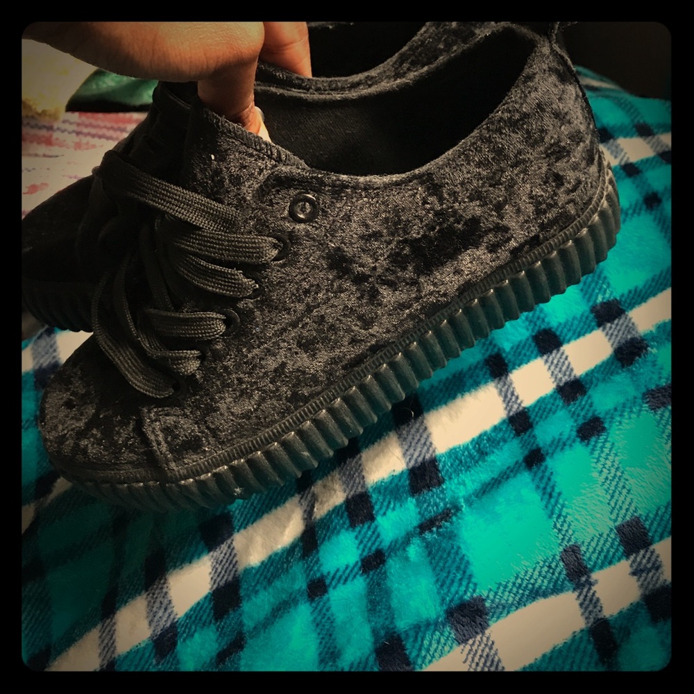 Suade platform sneakers
