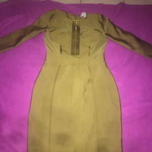 A olive green bandage dress