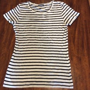 Tahari striped scoop neck shirt