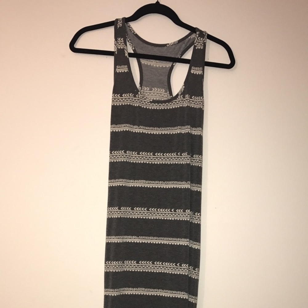 Striped boho maxi dress