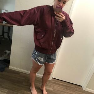 Free people windbreaker- maroon