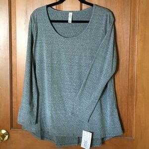 LuLaRoe XL Lynnae NWT Heathered Slate Green