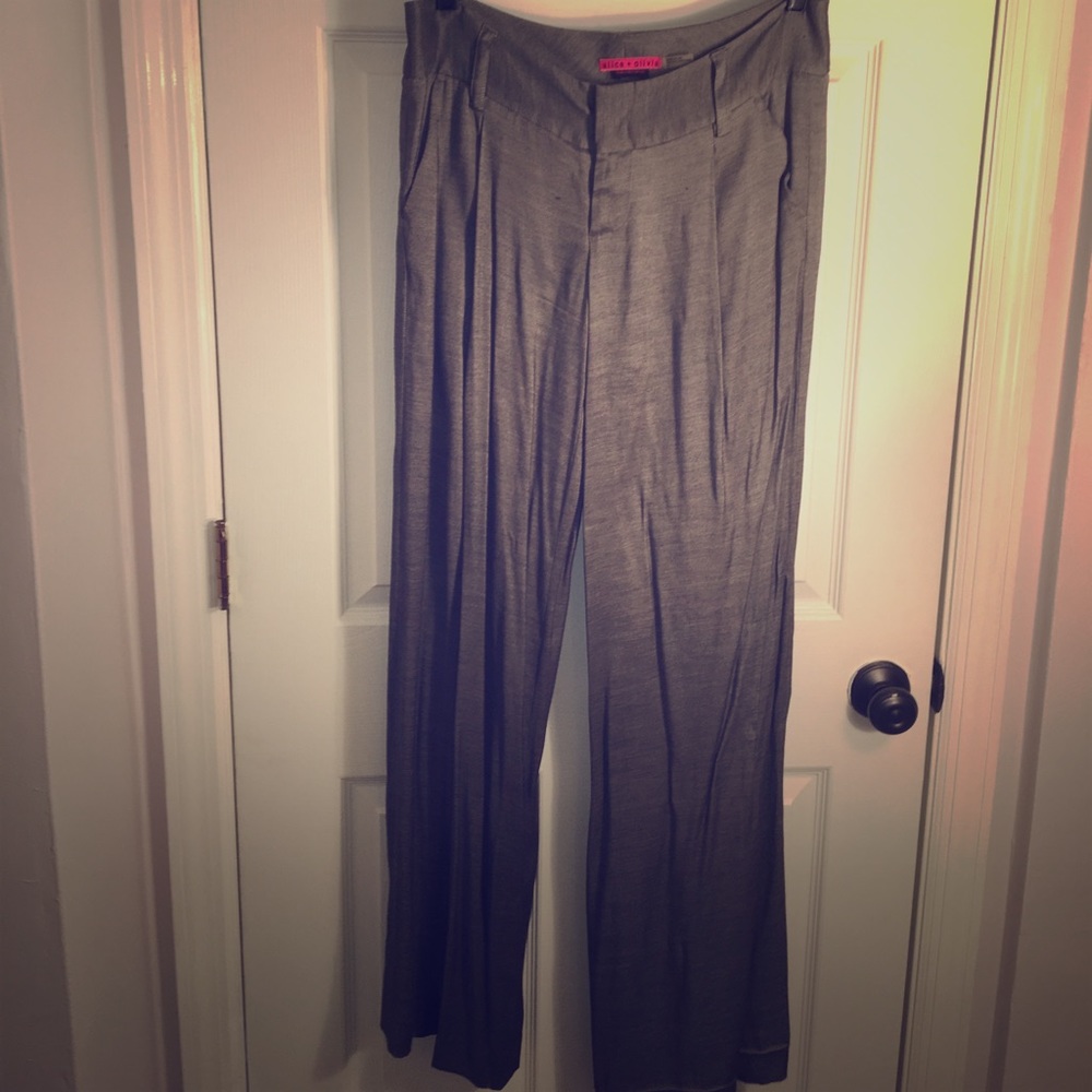 Alice + Olivia Trouser Pants in Grey