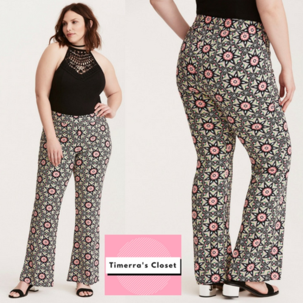 Torrid Insider Floral Border Challis Pants