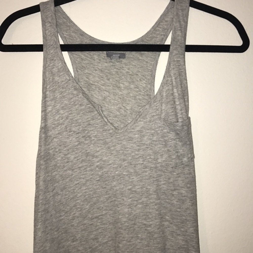 Aerie gray razor back pocket tank
