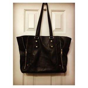 Faux-Leather Metaphor Tote