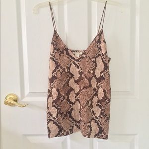 Snakeskin print cami.