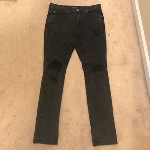Pacsun stacked skinny black jeans