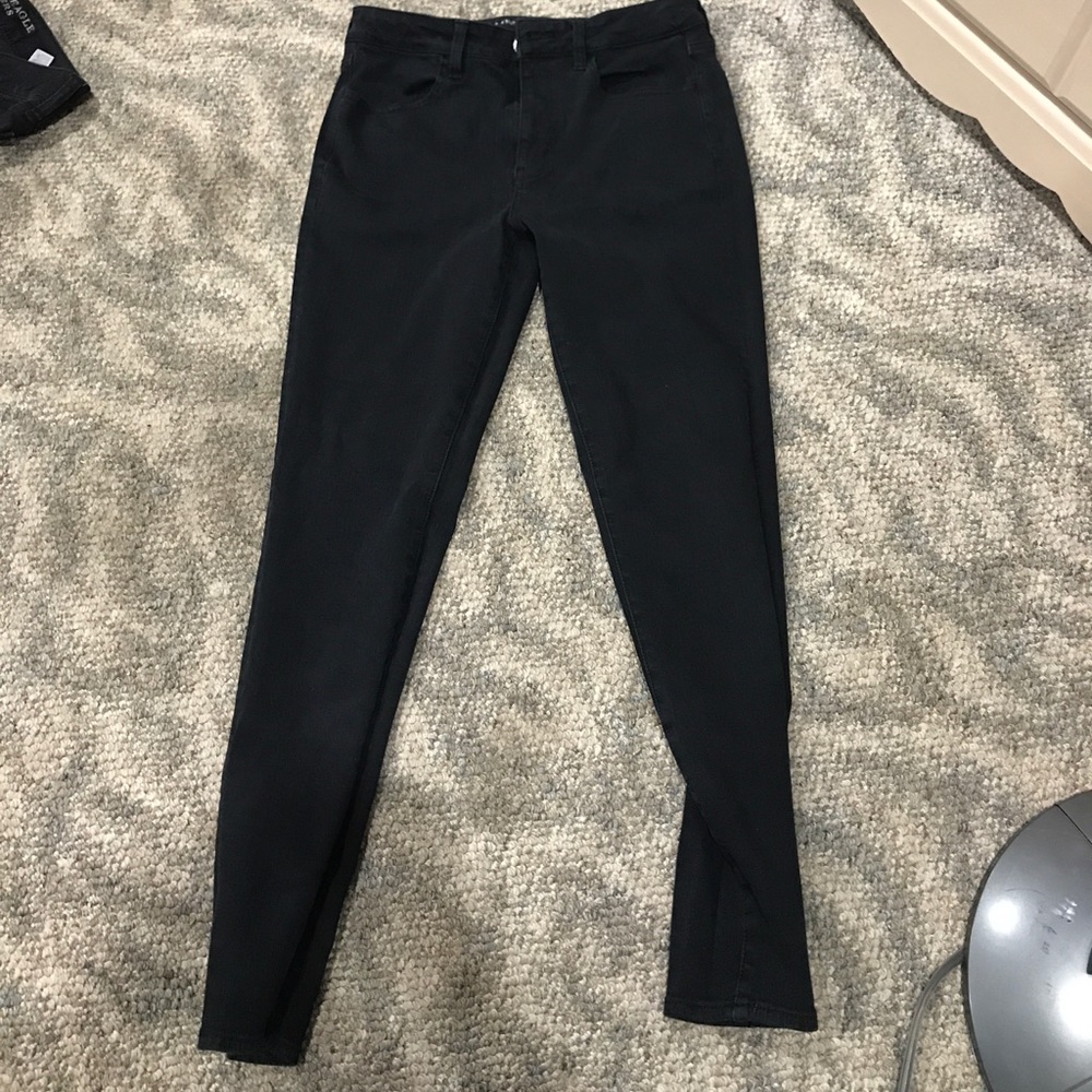 black American eagle 360 degree super stretch jean