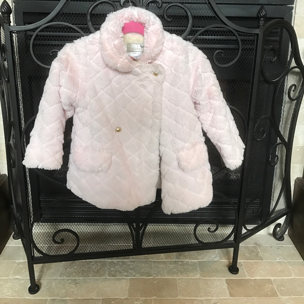 Pink fur coat