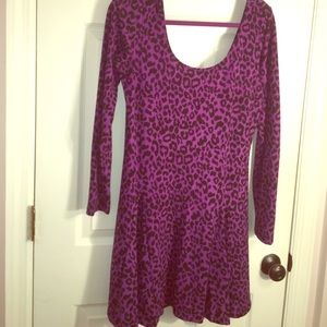 Purple Cheetah Betsey Johnson Collection Dress
