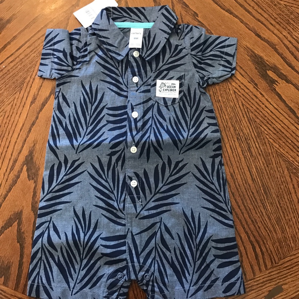 New Carters boys romper. 9m