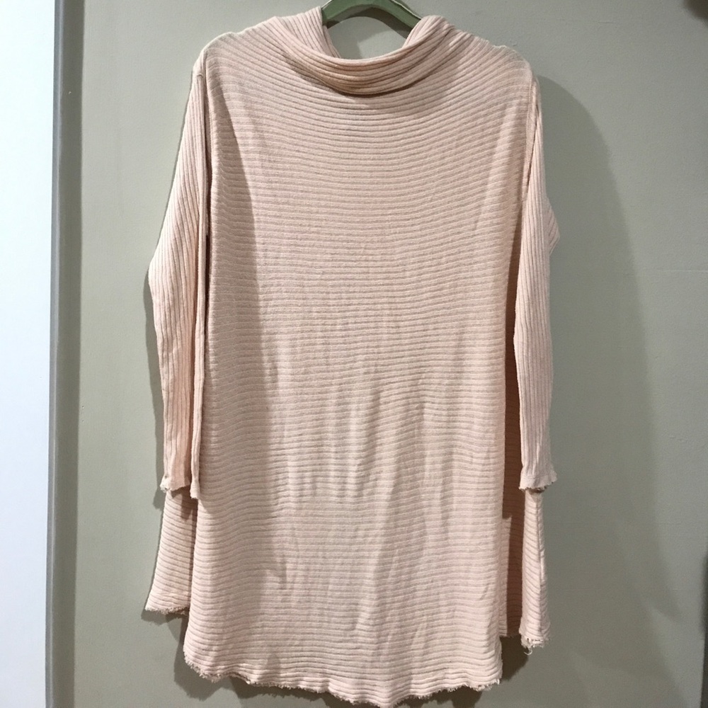 Free People Rib Split Back Pullover