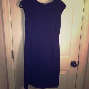 J Crew Collection Cap Sleeve Navy/Black Dress