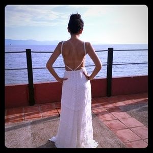 Beneath the Garden Arbor Ivory Lace Maxi Dress