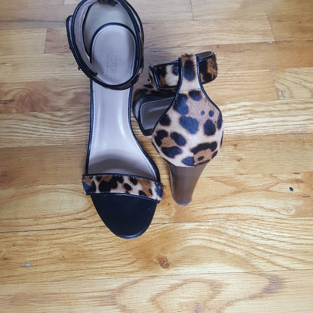 J.Crew hair calf block heel