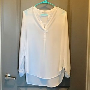White sheer blouse top!