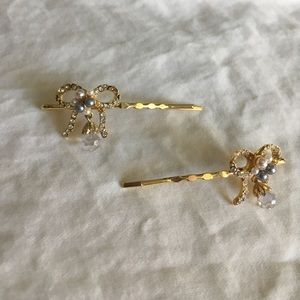 Ribbon hair pins