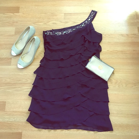 S.L. Fashions Dresses & Skirts - 🎉2x HP🎉Bling One Shoulder Navy Cocktail Dress