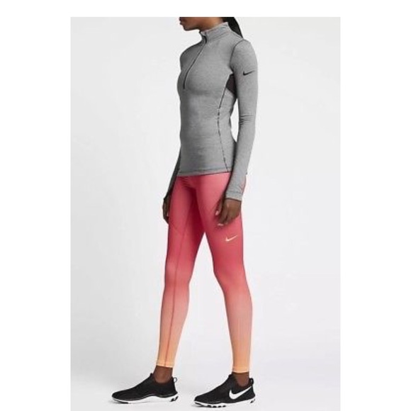 Nike Pro Hyper Warm Women's tights ember peach - Picture 4 of 7