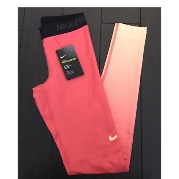 Nike Pro Hyper Warm Women's tights ember peach - Picture 6 of 7